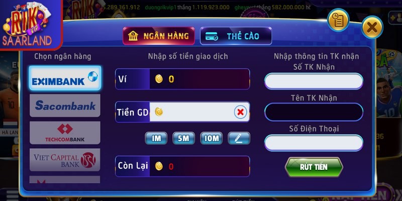 Rút tiền Rikvip - Quy trình thanh toán nhanh phút mốt 3232 Rút tiền Rikvip với quy trình đơn giản, an toàn tuyệt đối
